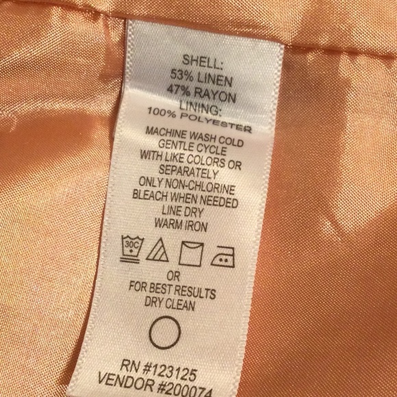 Chadwick’s of Boston Salmon Pink wide Leg Linen Bland Trousers 10 - Picture 5 of 8